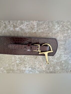 Vintage Windmill Hand Tooled Leather Belt vintage hand tooled leather belt - Gem main image 4